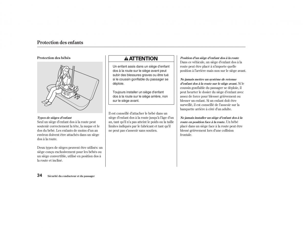 Honda CR V II 2 manuel du proprietaire / page 33