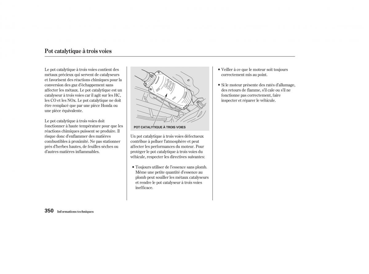 Honda CR V II 2 manuel du proprietaire / page 349