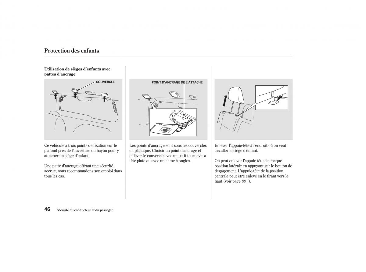 Honda CR V II 2 manuel du proprietaire / page 45