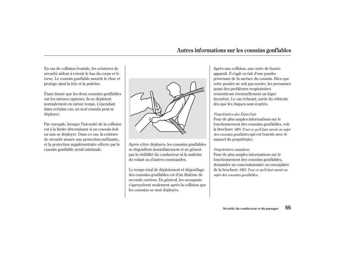 Honda CR V II 2 manuel du proprietaire / page 54