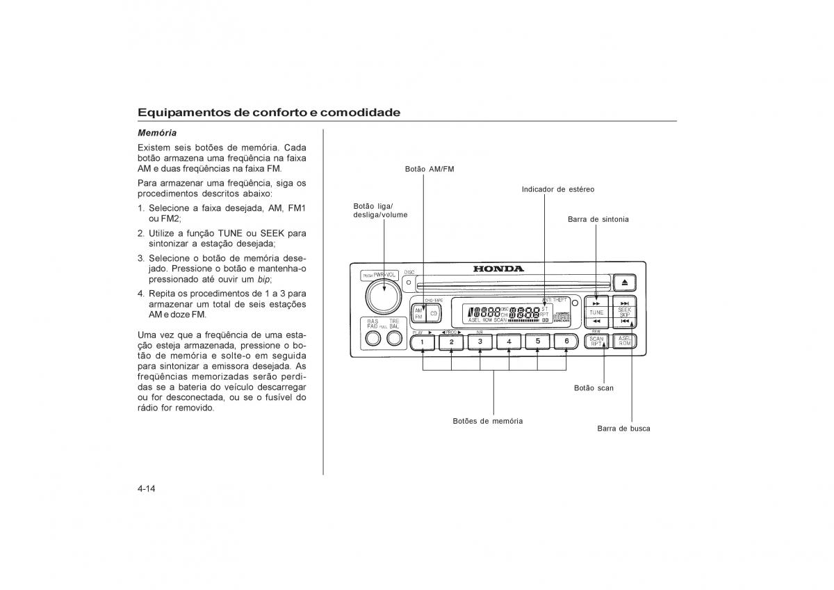 Honda CR V II 2 manual del propietario / page 90