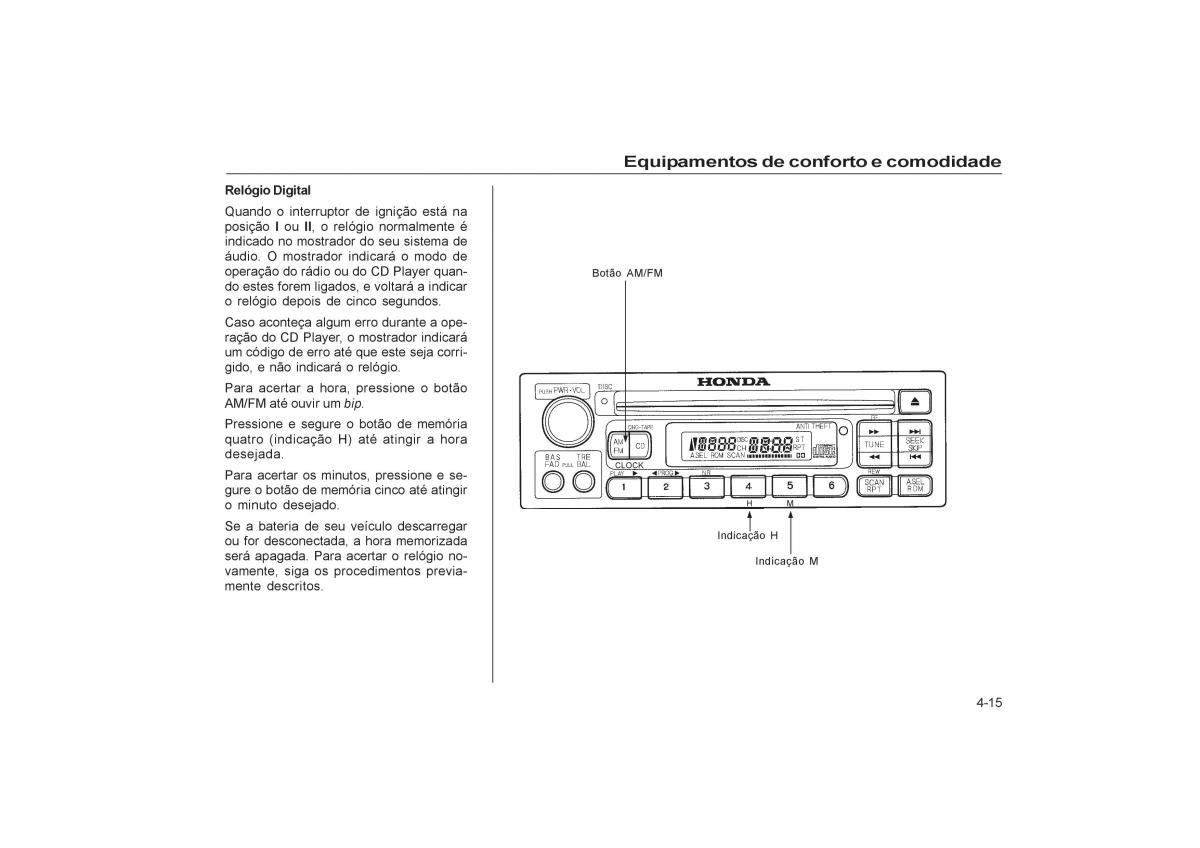 Honda CR V II 2 manual del propietario / page 91