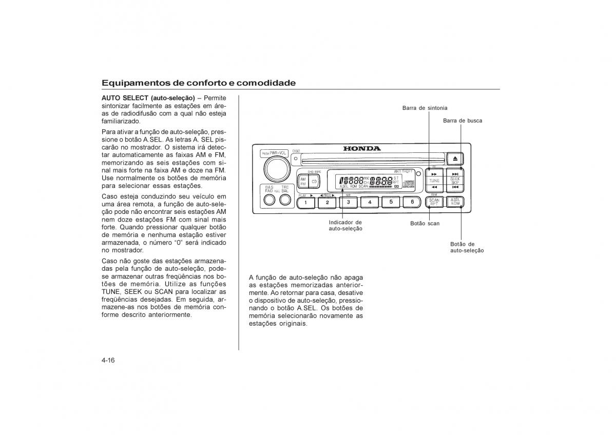 Honda CR V II 2 manual del propietario / page 92