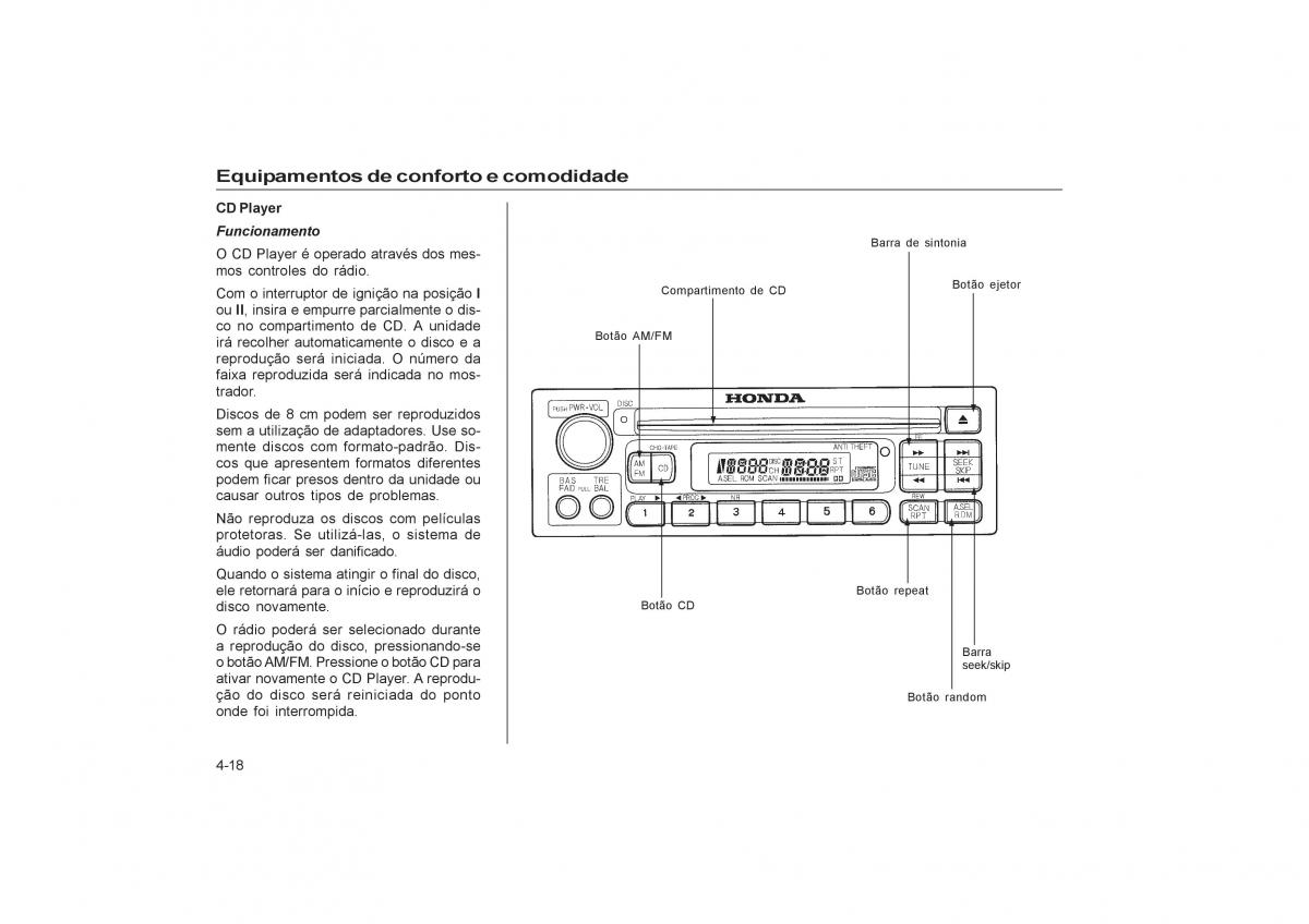 Honda CR V II 2 manual del propietario / page 94