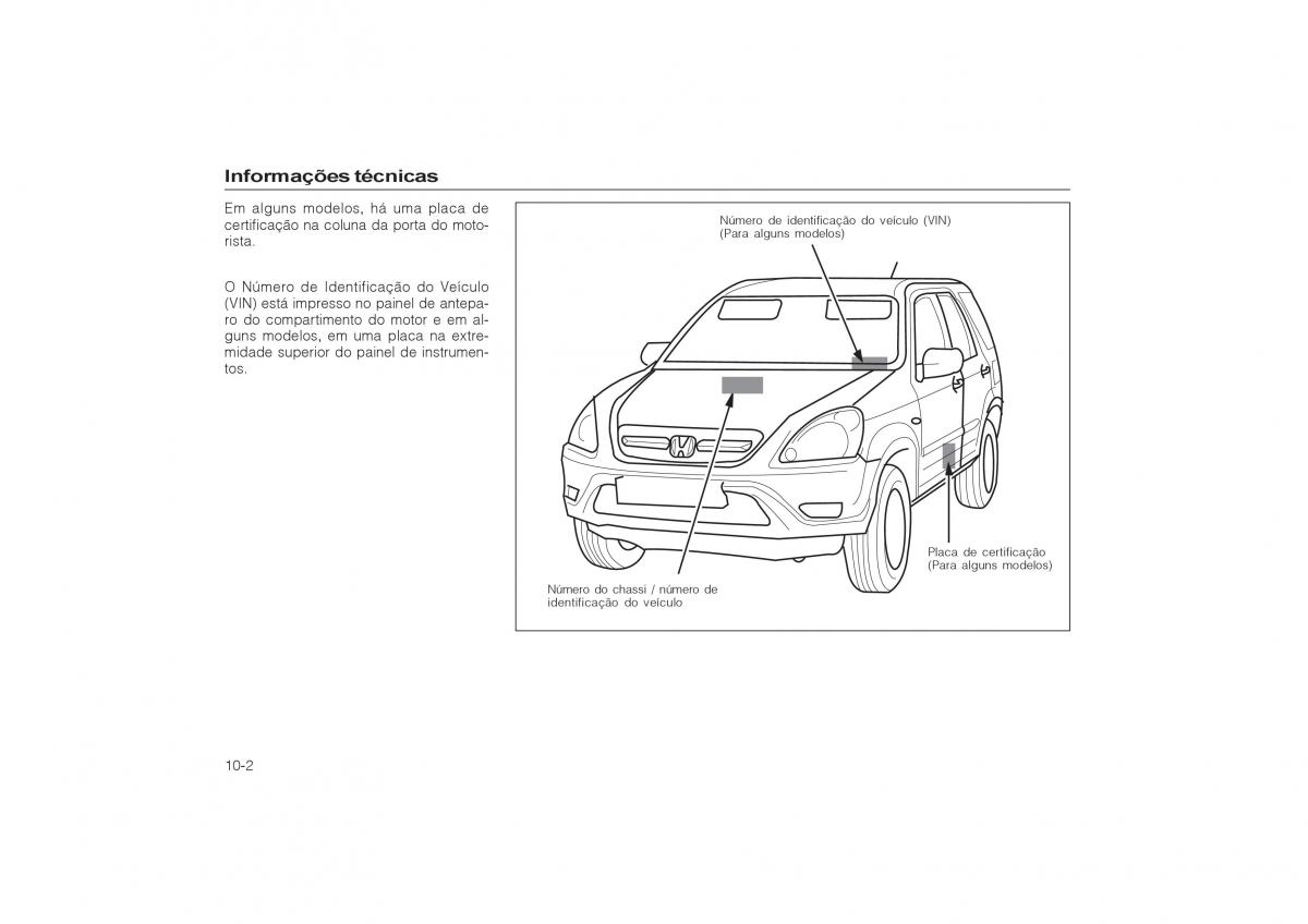 Honda CR V II 2 manual del propietario / page 190