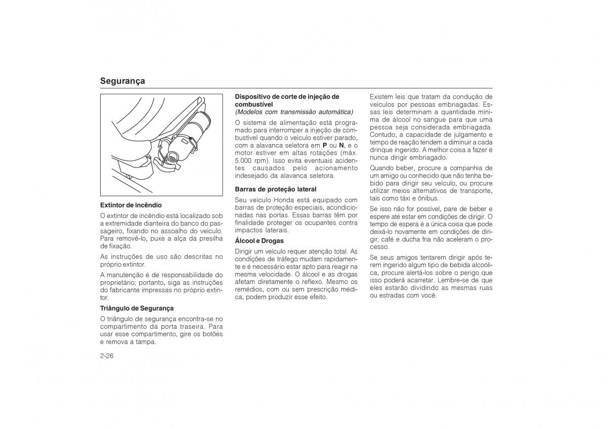 Honda CR V II 2 manual del propietario / page 36