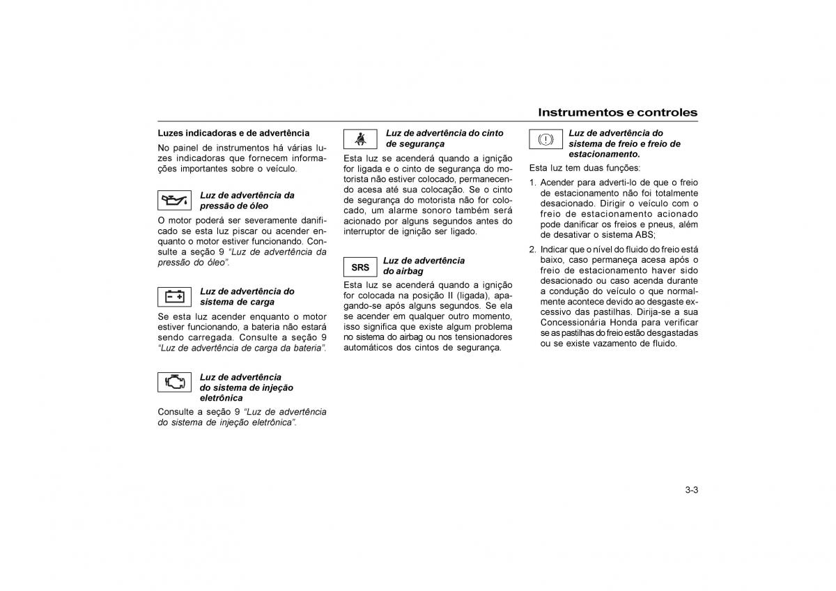 Honda CR V II 2 manual del propietario / page 41