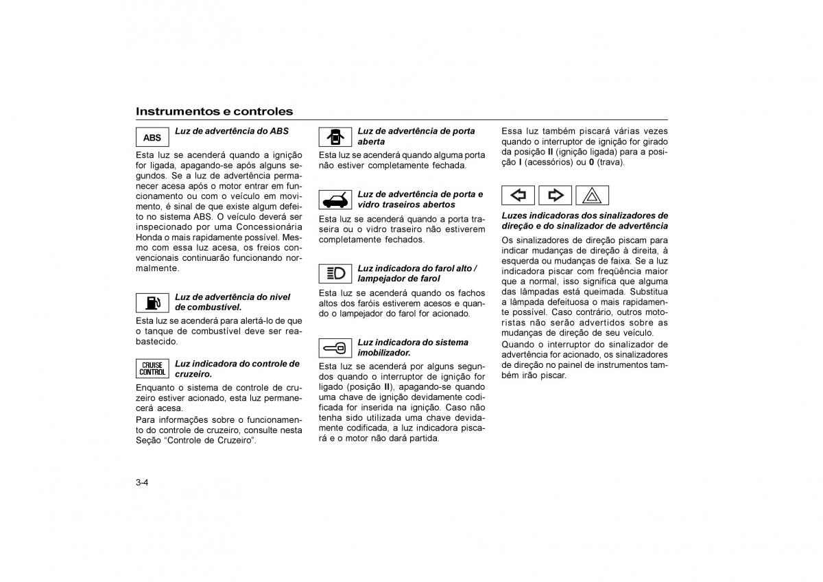 Honda CR V II 2 manual del propietario / page 42