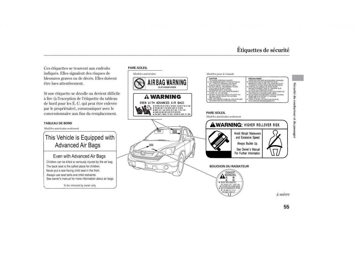 Honda CR V III 3 manuel du proprietaire / page 59