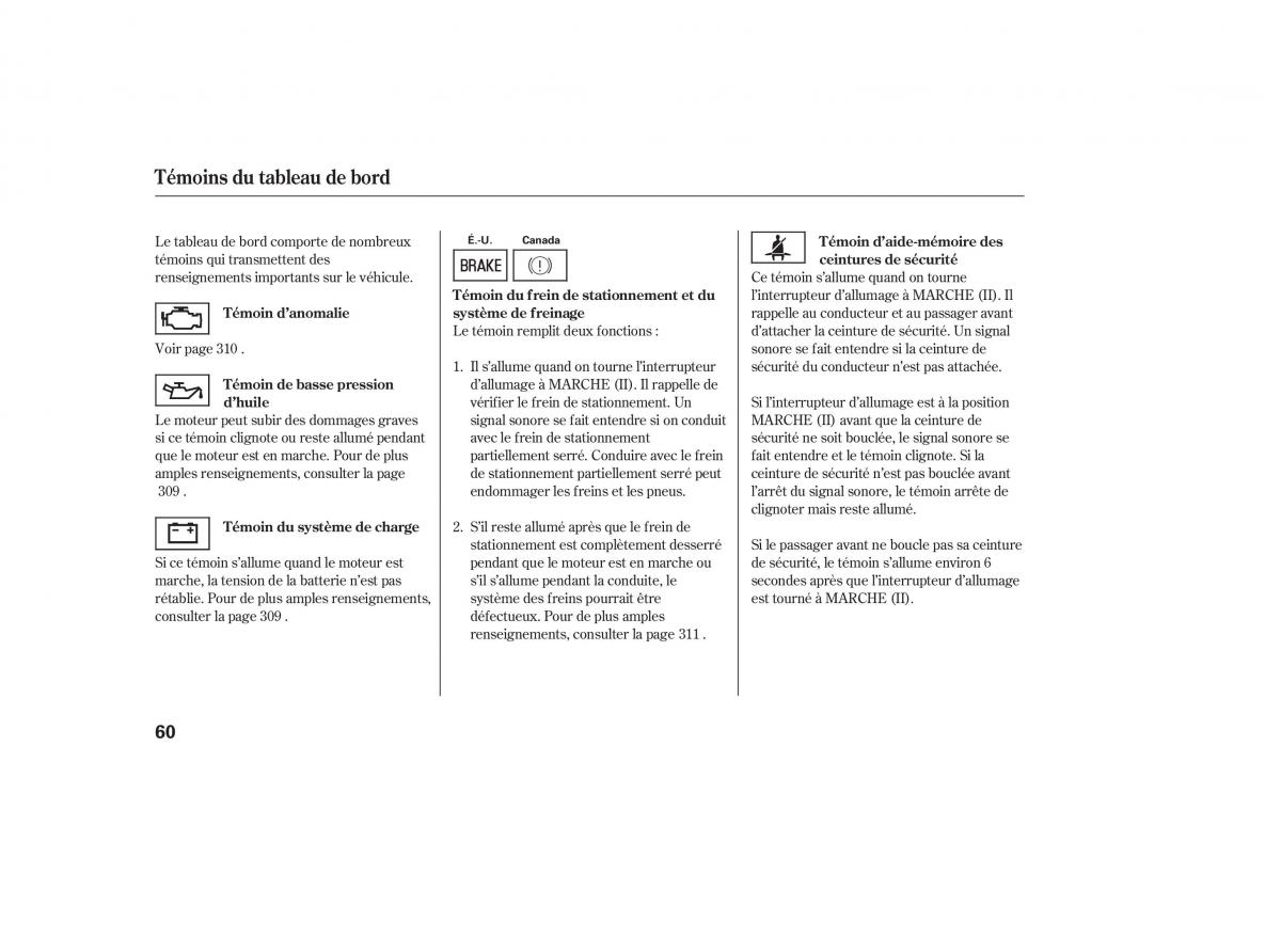 Honda CR V III 3 manuel du proprietaire / page 63