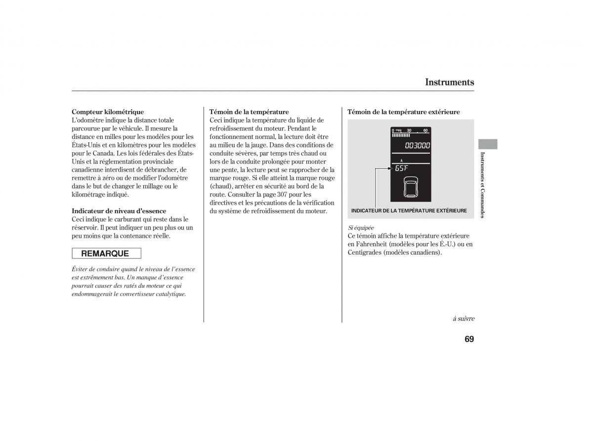 Honda CR V III 3 manuel du proprietaire / page 72