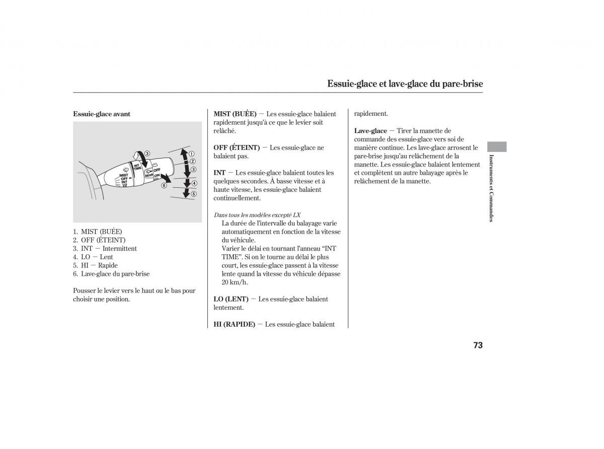 Honda CR V III 3 manuel du proprietaire / page 76