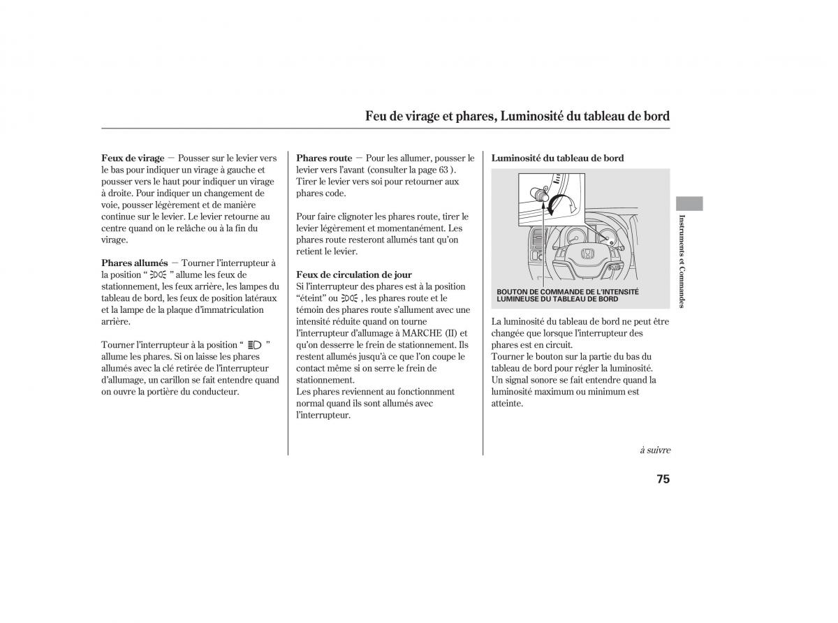 Honda CR V III 3 manuel du proprietaire / page 78