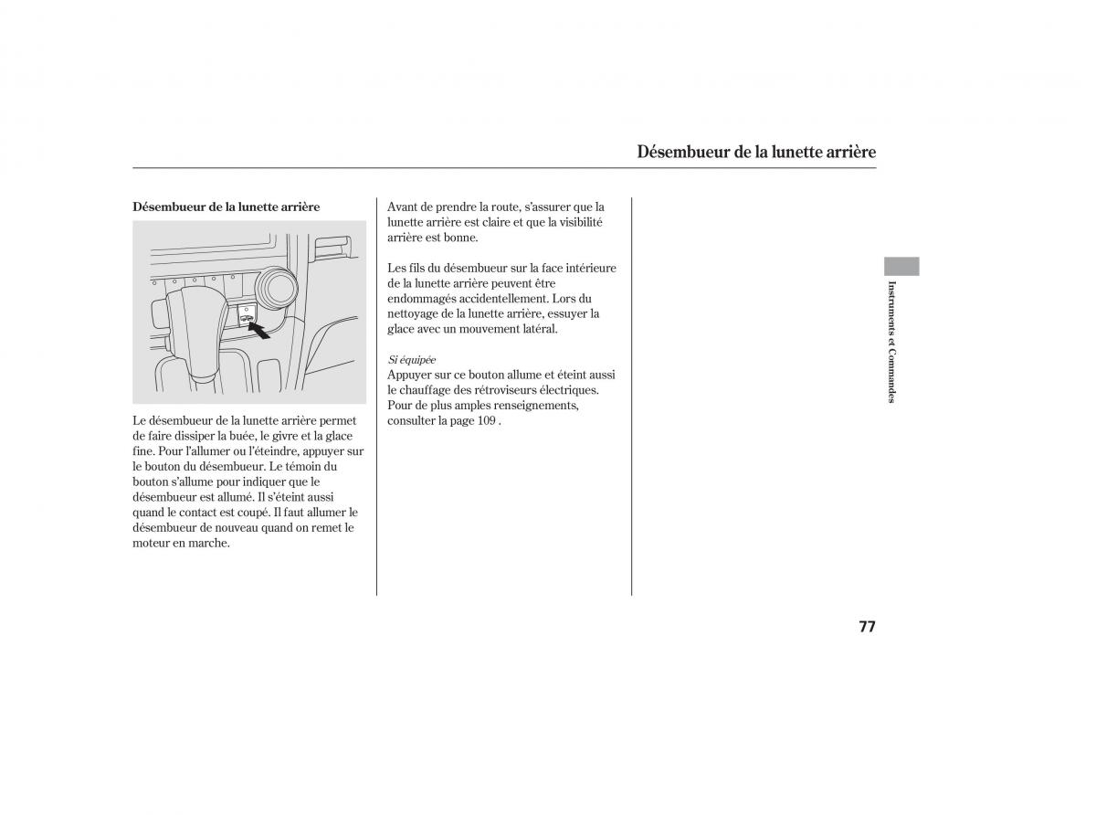 Honda CR V III 3 manuel du proprietaire / page 80