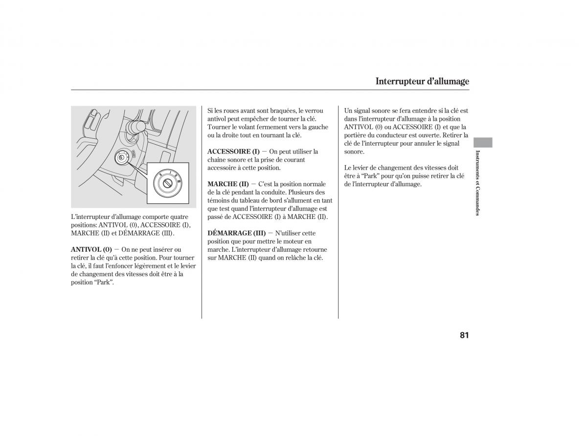 Honda CR V III 3 manuel du proprietaire / page 84