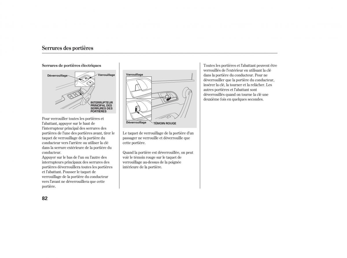 Honda CR V III 3 manuel du proprietaire / page 85