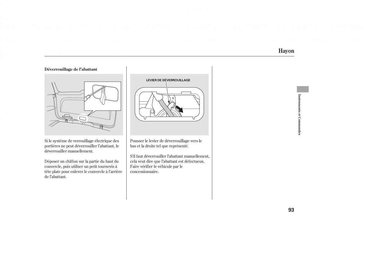 Honda CR V III 3 manuel du proprietaire / page 96