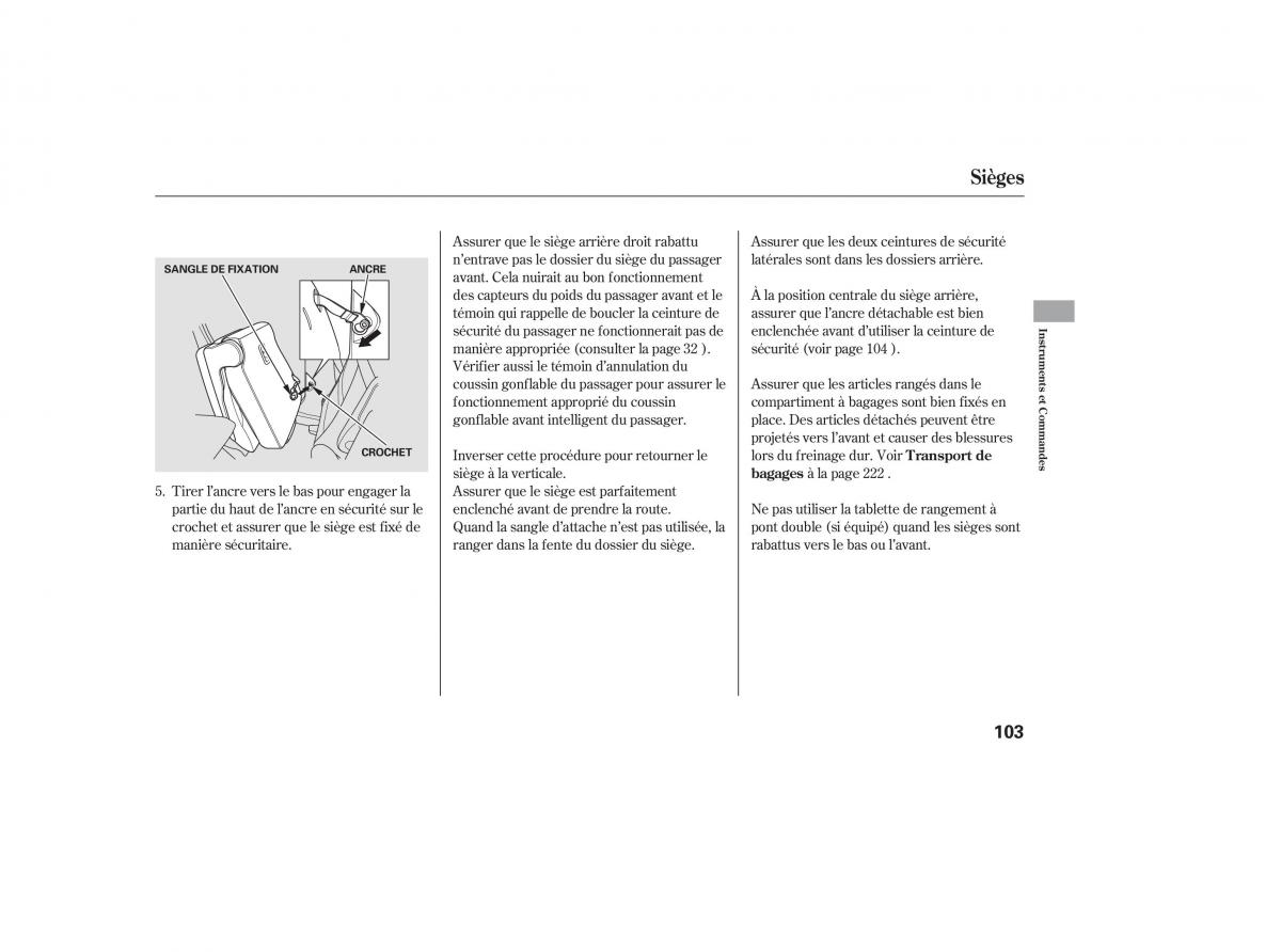 Honda CR V III 3 manuel du proprietaire / page 106