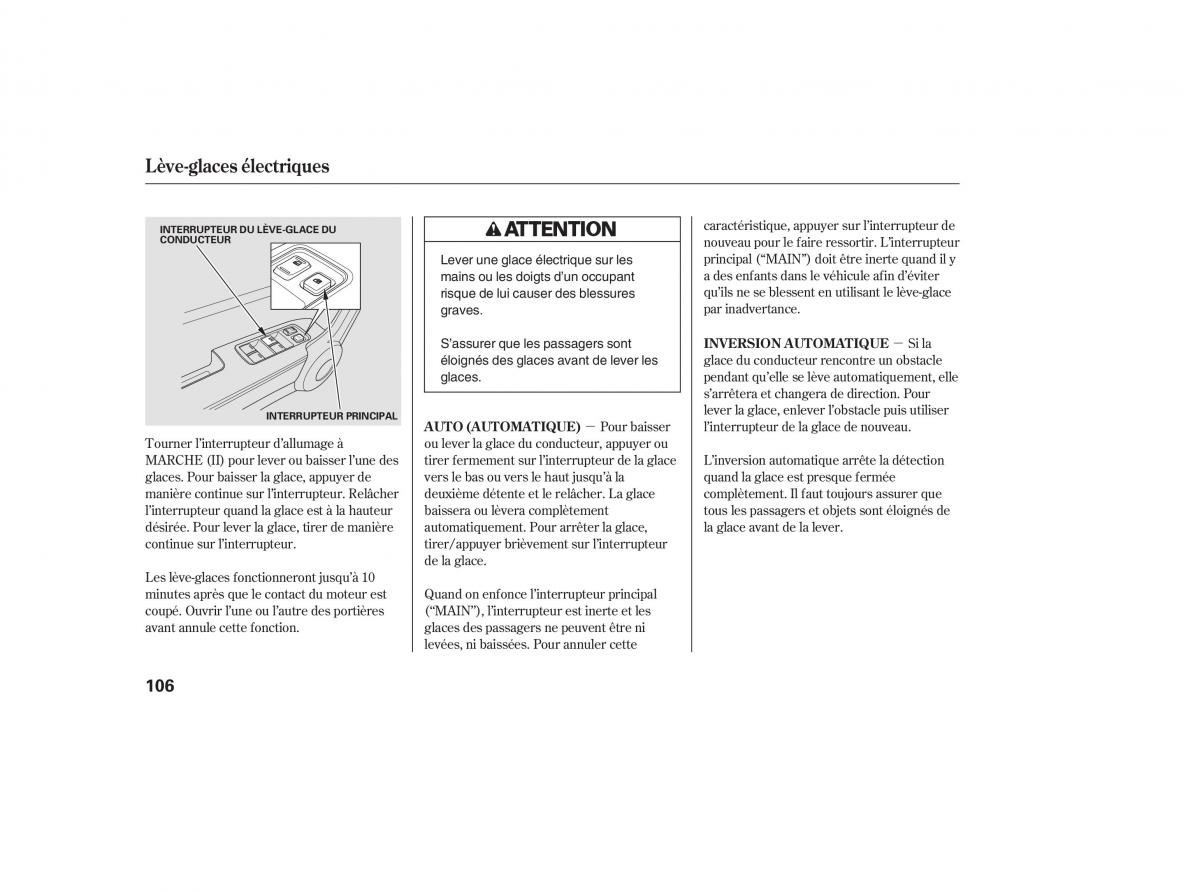 Honda CR V III 3 manuel du proprietaire / page 109