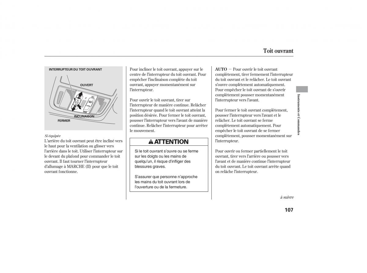 Honda CR V III 3 manuel du proprietaire / page 110