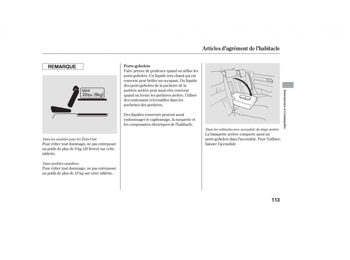 Honda CR V III 3 manuel du proprietaire / page 116