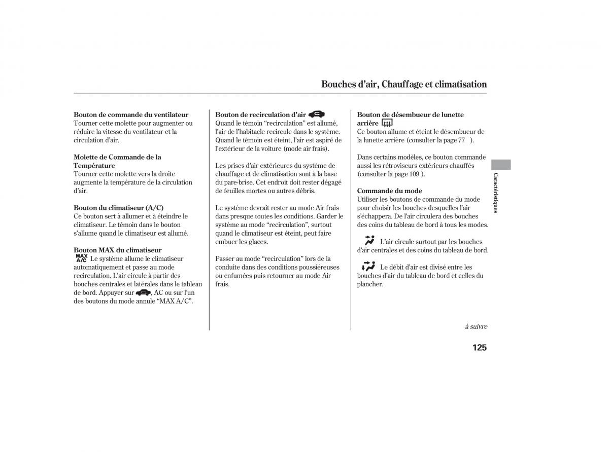 Honda CR V III 3 manuel du proprietaire / page 127