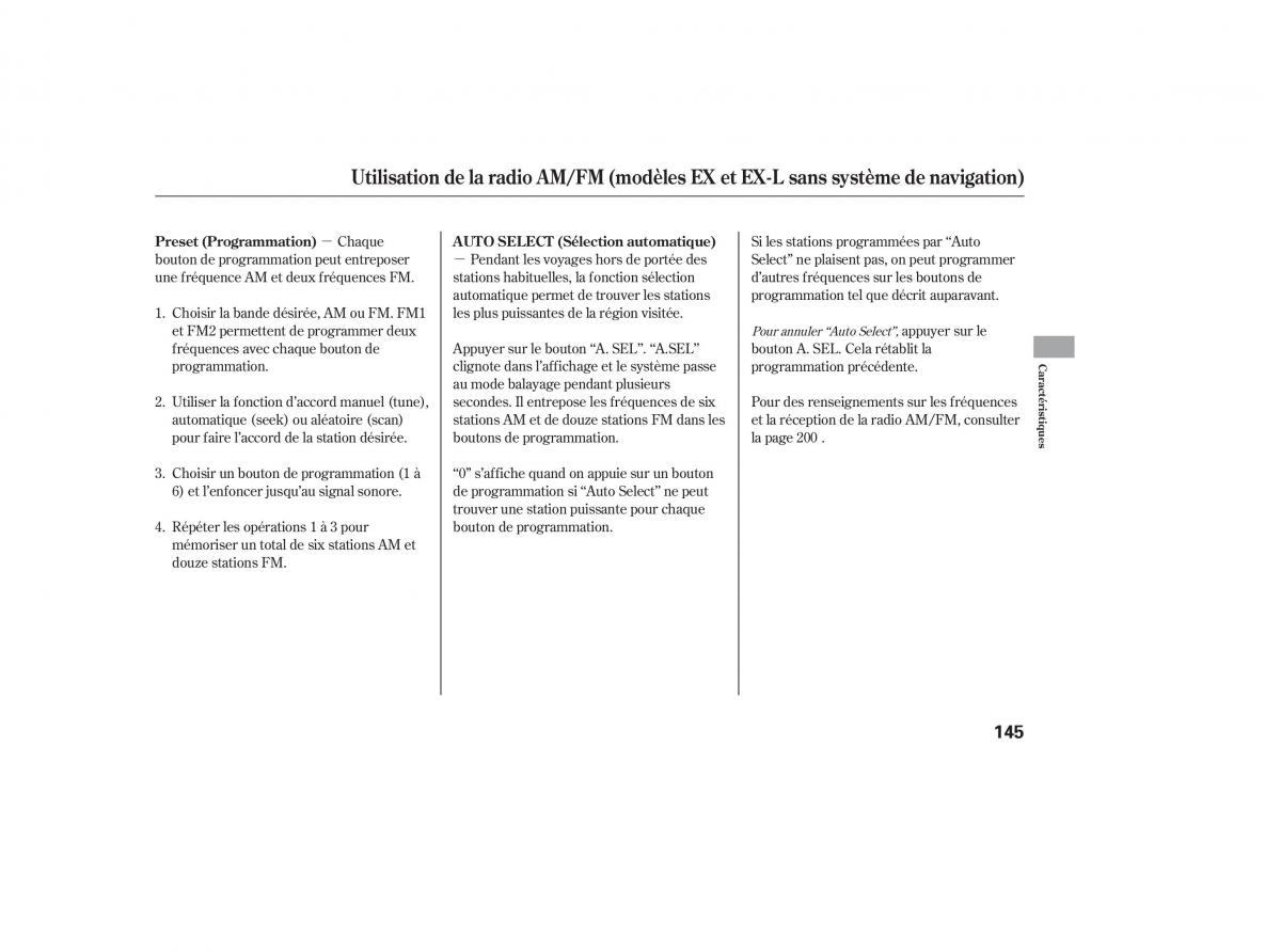 Honda CR V III 3 manuel du proprietaire / page 147