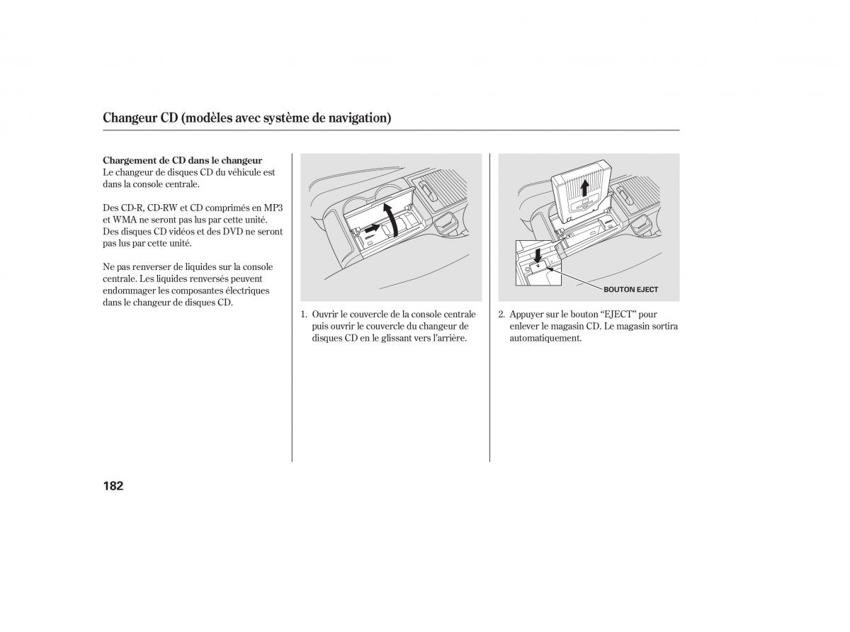 Honda CR V III 3 manuel du proprietaire / page 184