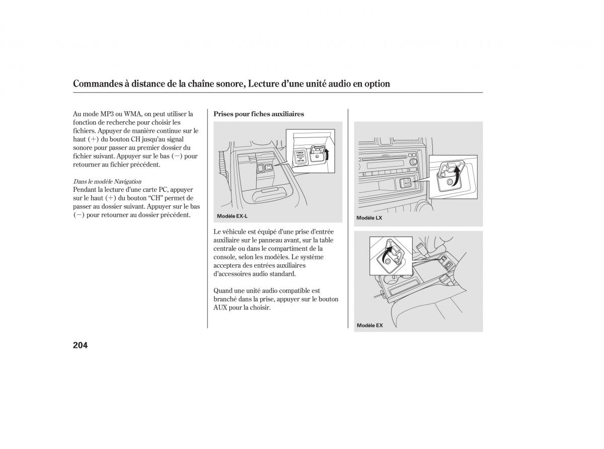 Honda CR V III 3 manuel du proprietaire / page 206