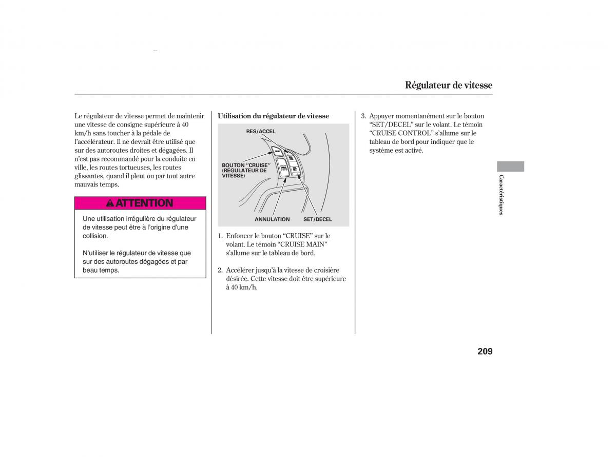 Honda CR V III 3 manuel du proprietaire / page 211