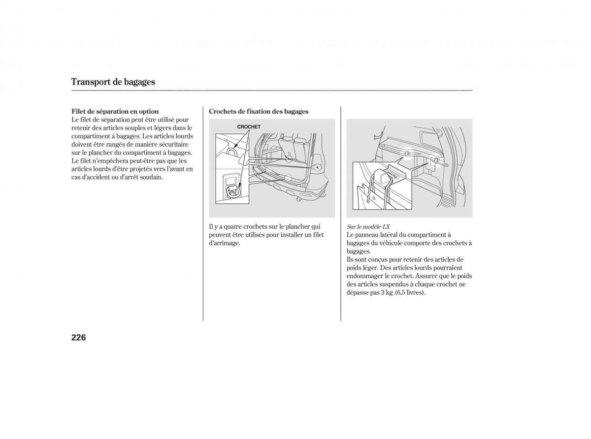 Honda CR V III 3 manuel du proprietaire / page 227