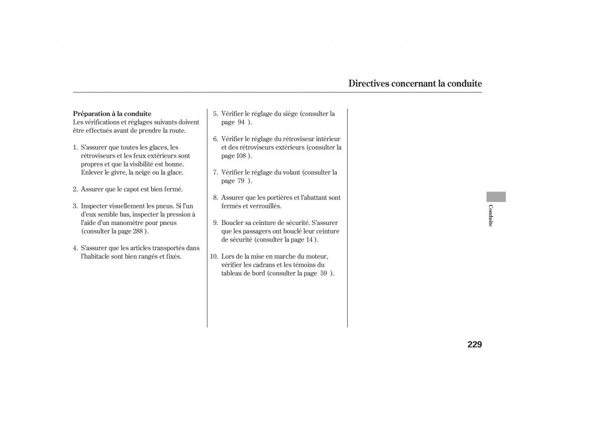 Honda CR V III 3 manuel du proprietaire / page 229