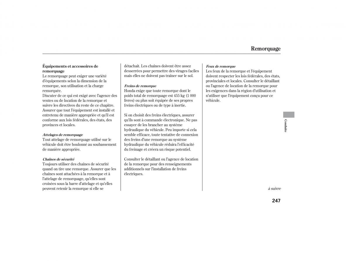 Honda CR V III 3 manuel du proprietaire / page 247