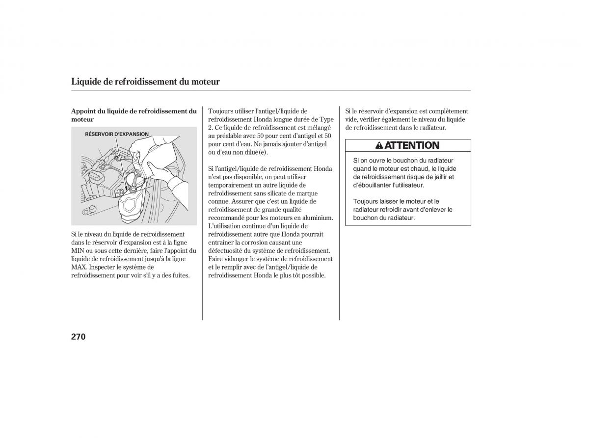 Honda CR V III 3 manuel du proprietaire / page 269