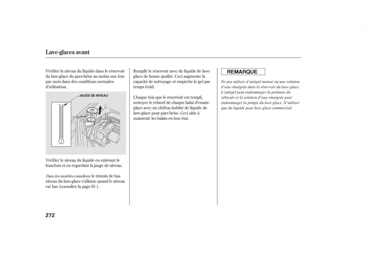 Honda CR V III 3 manuel du proprietaire / page 271