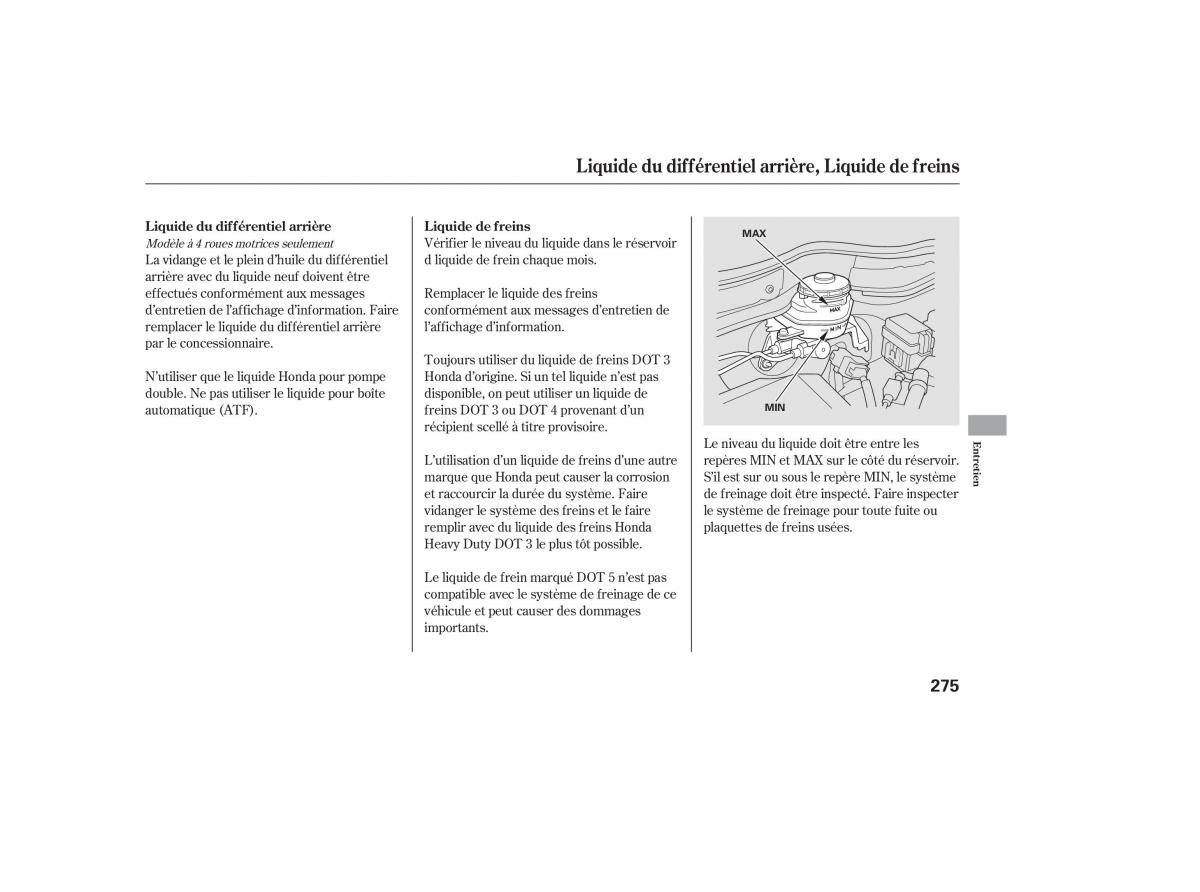 Honda CR V III 3 manuel du proprietaire / page 274