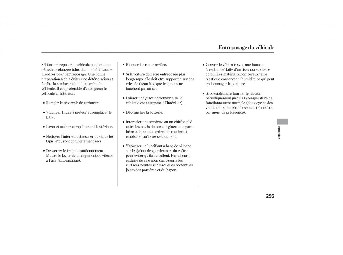 Honda CR V III 3 manuel du proprietaire / page 294