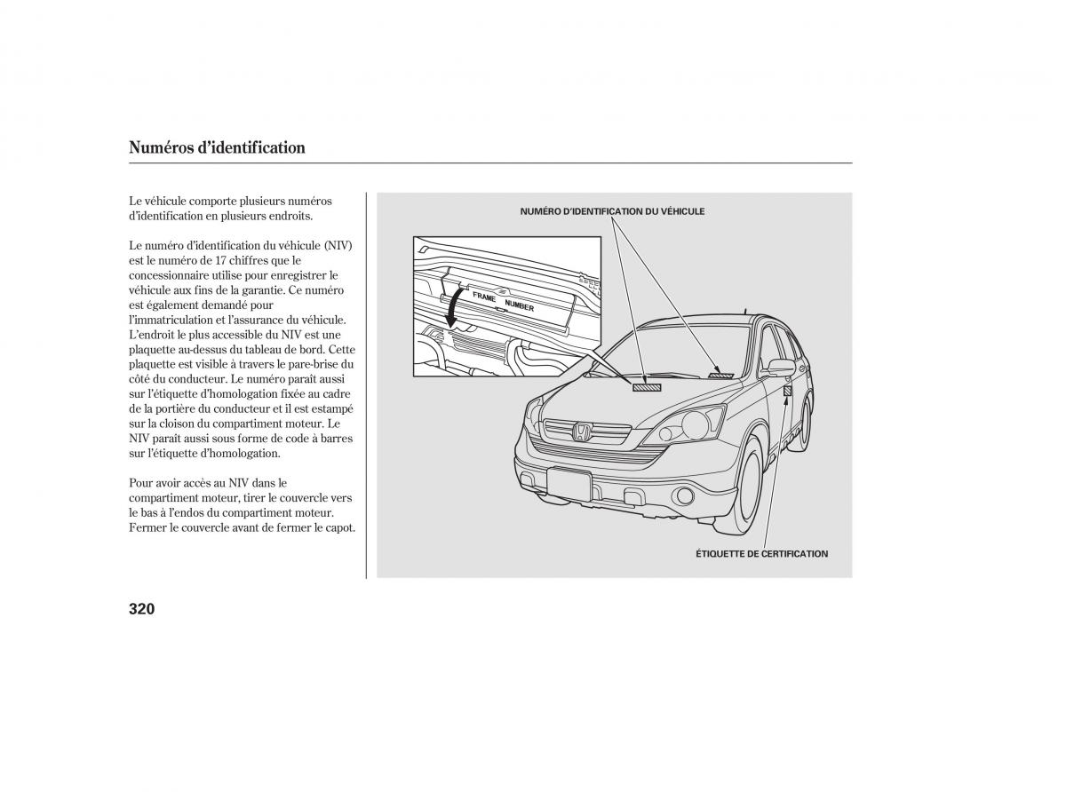 Honda CR V III 3 manuel du proprietaire / page 317