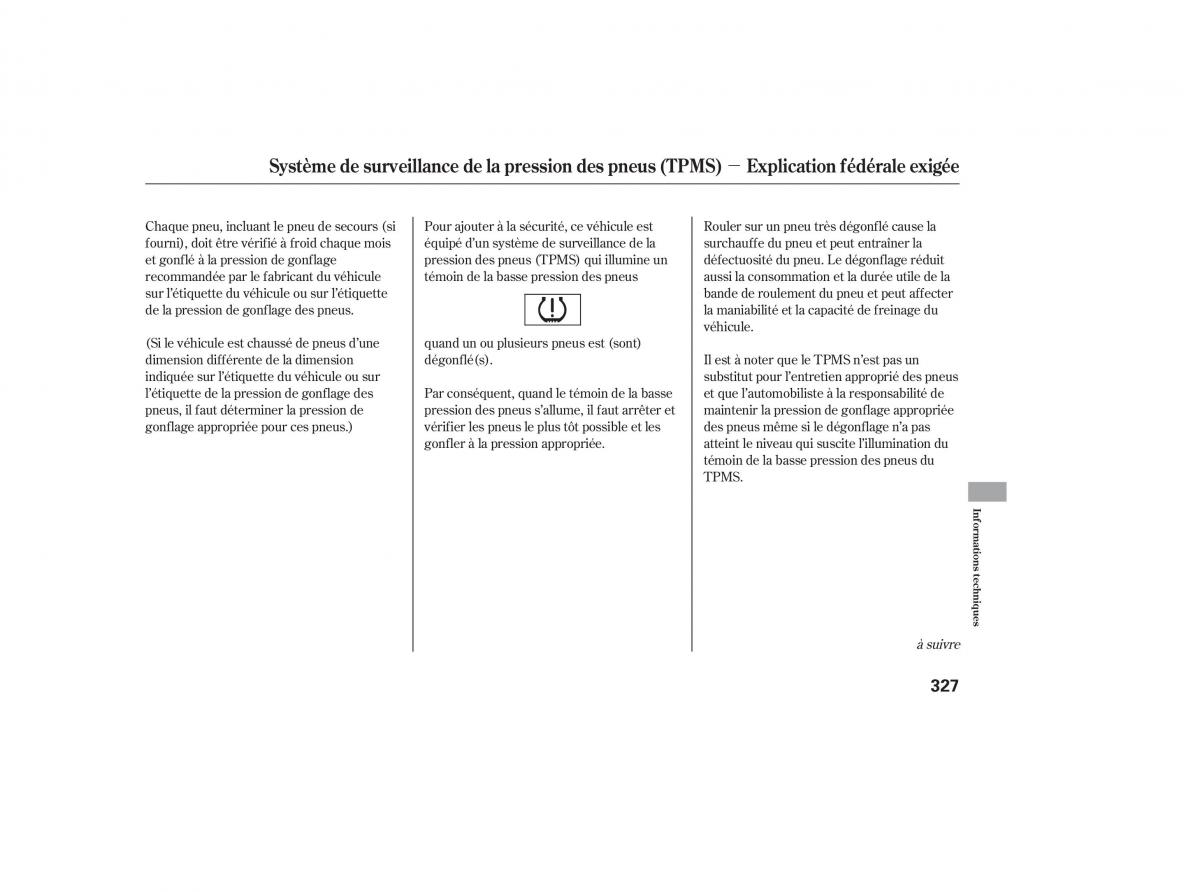 Honda CR V III 3 manuel du proprietaire / page 324