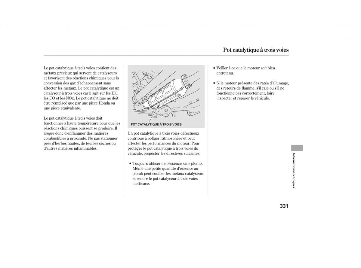 Honda CR V III 3 manuel du proprietaire / page 328