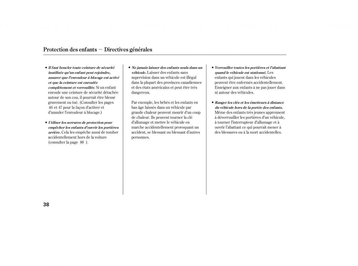 Honda CR V III 3 manuel du proprietaire / page 42