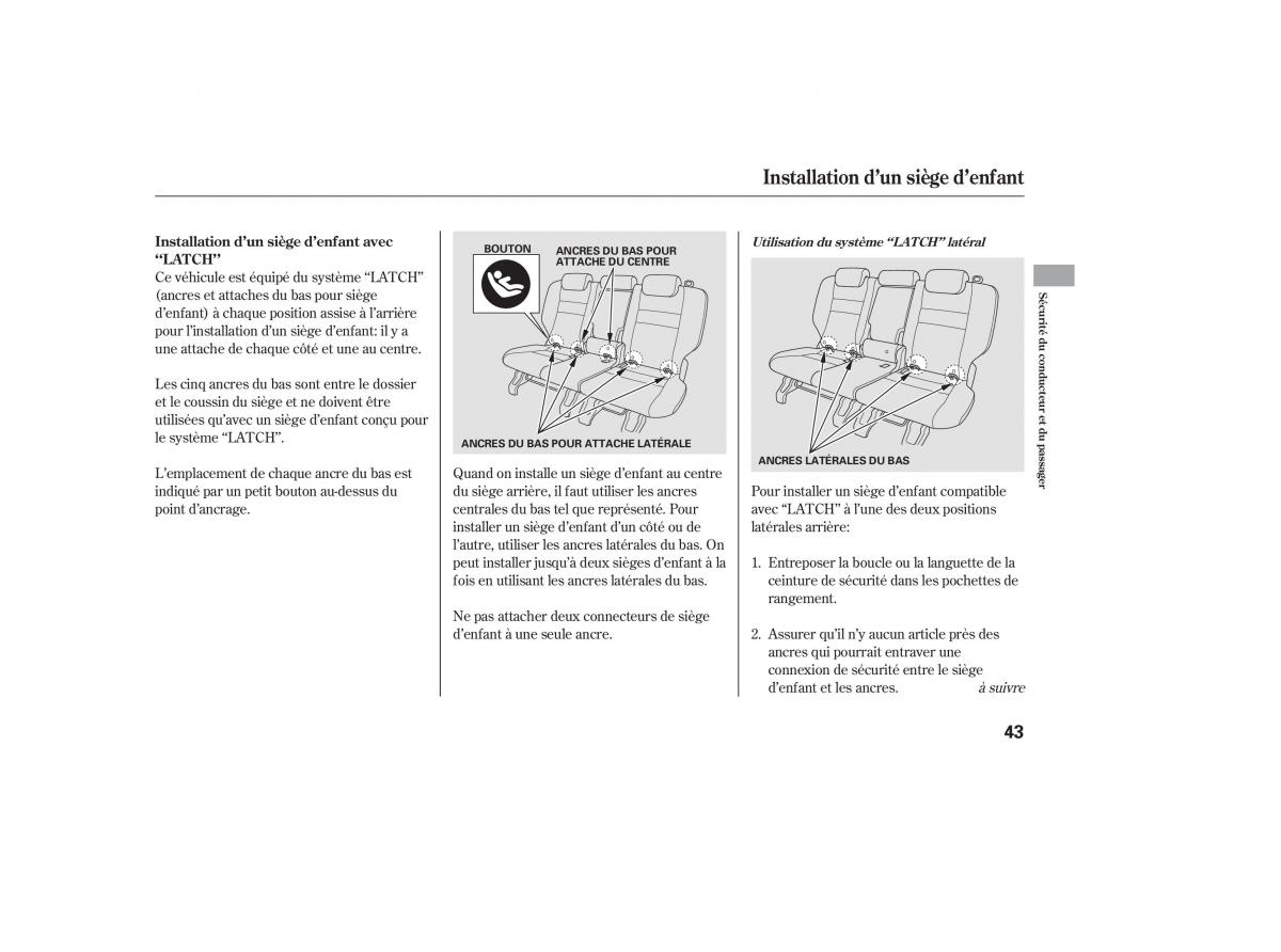 Honda CR V III 3 manuel du proprietaire / page 47