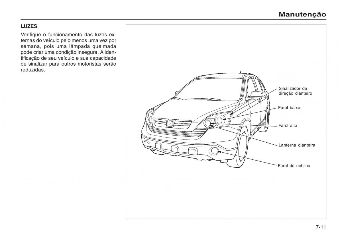 Honda CR V III 3 manual del propietario / page 167