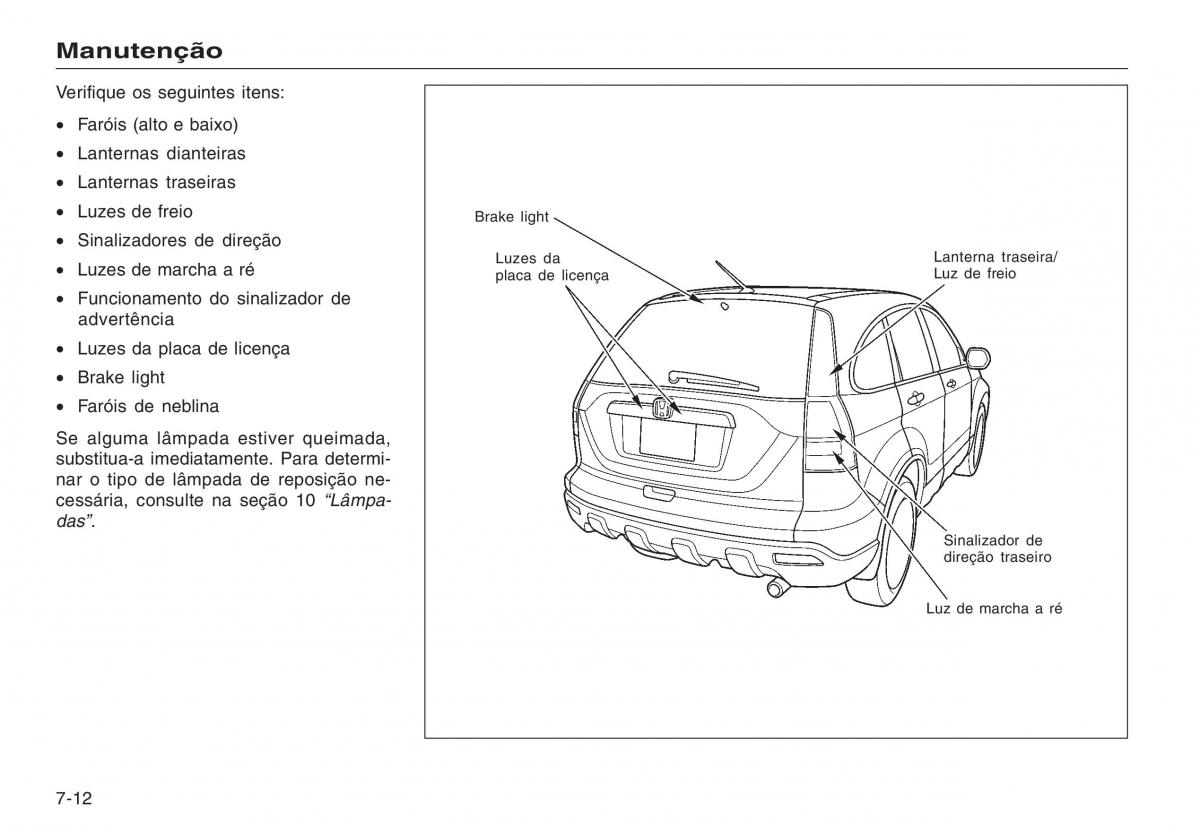 Honda CR V III 3 manual del propietario / page 168