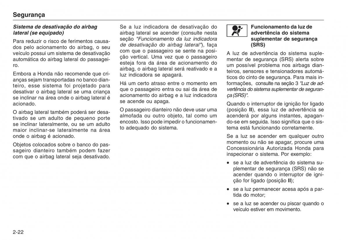 Honda CR V III 3 manual del propietario / page 32