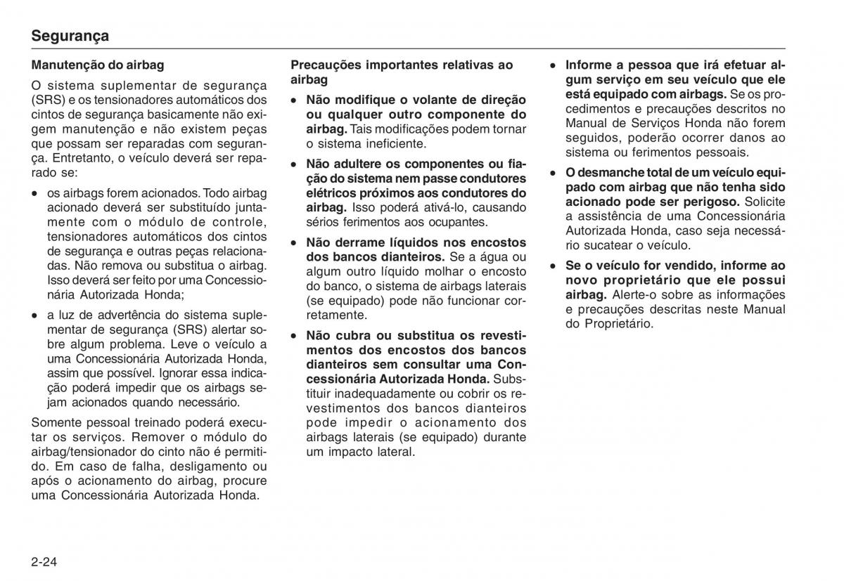 Honda CR V III 3 manual del propietario / page 34