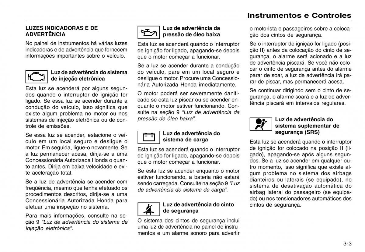 Honda CR V III 3 manual del propietario / page 41