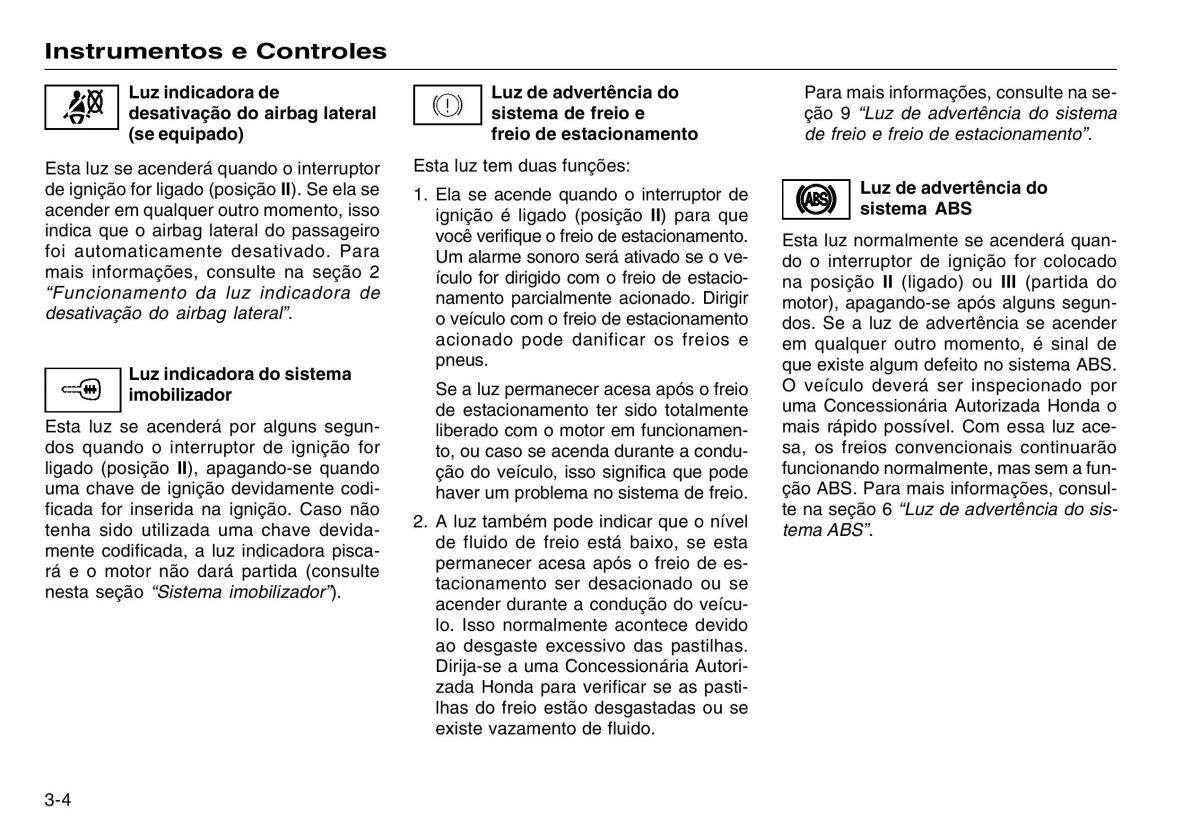 Honda CR V III 3 manual del propietario / page 42