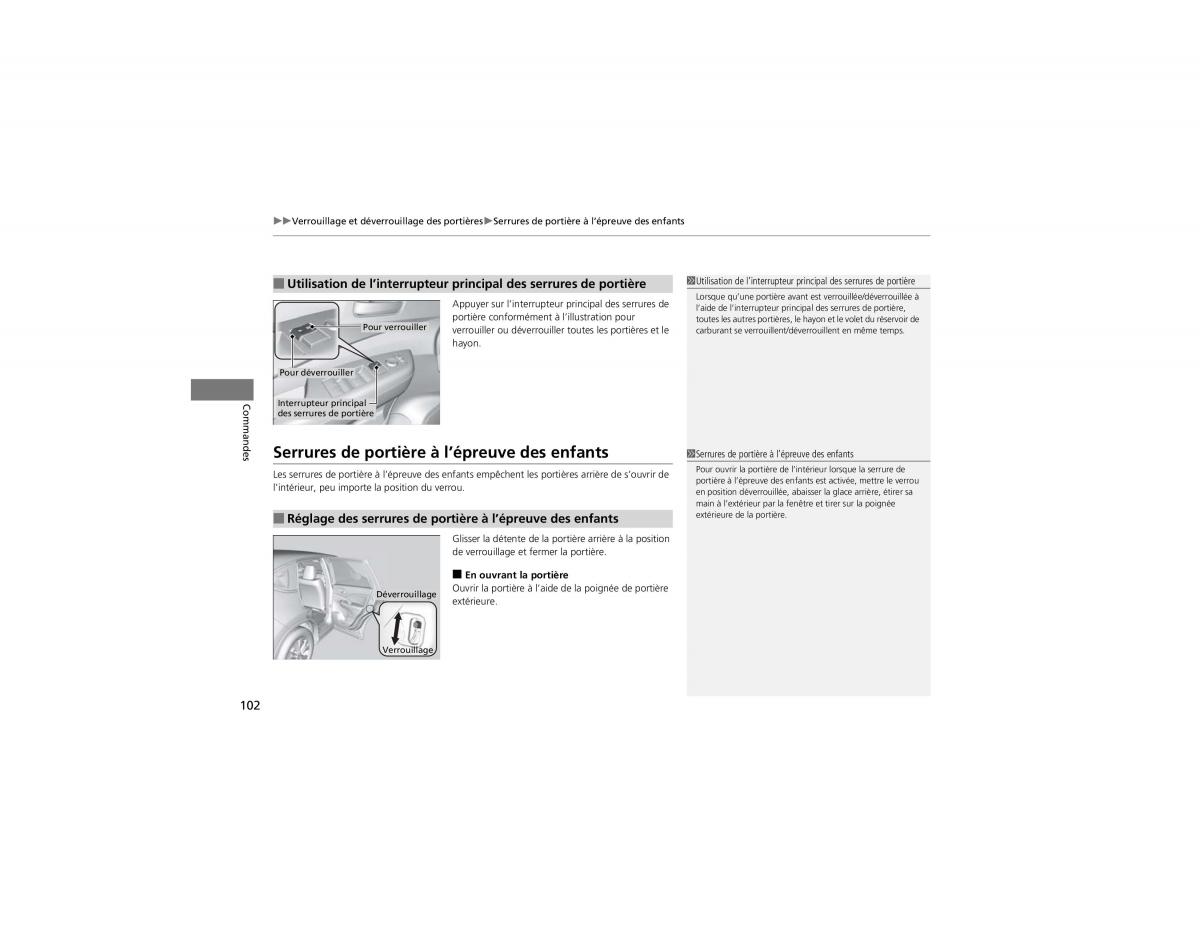 Honda CR V IV 4 manuel du proprietaire / page 103