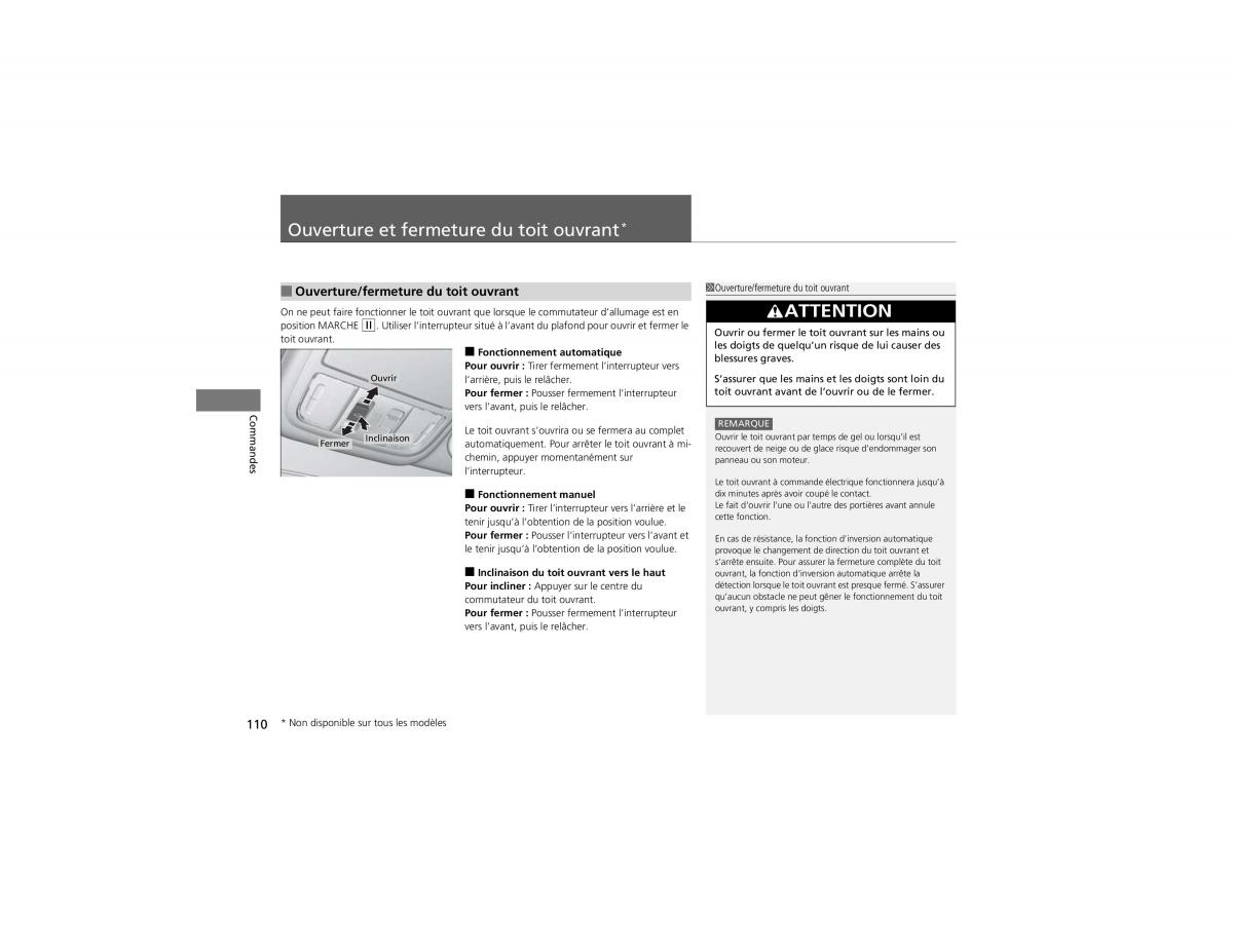 Honda CR V IV 4 manuel du proprietaire / page 111